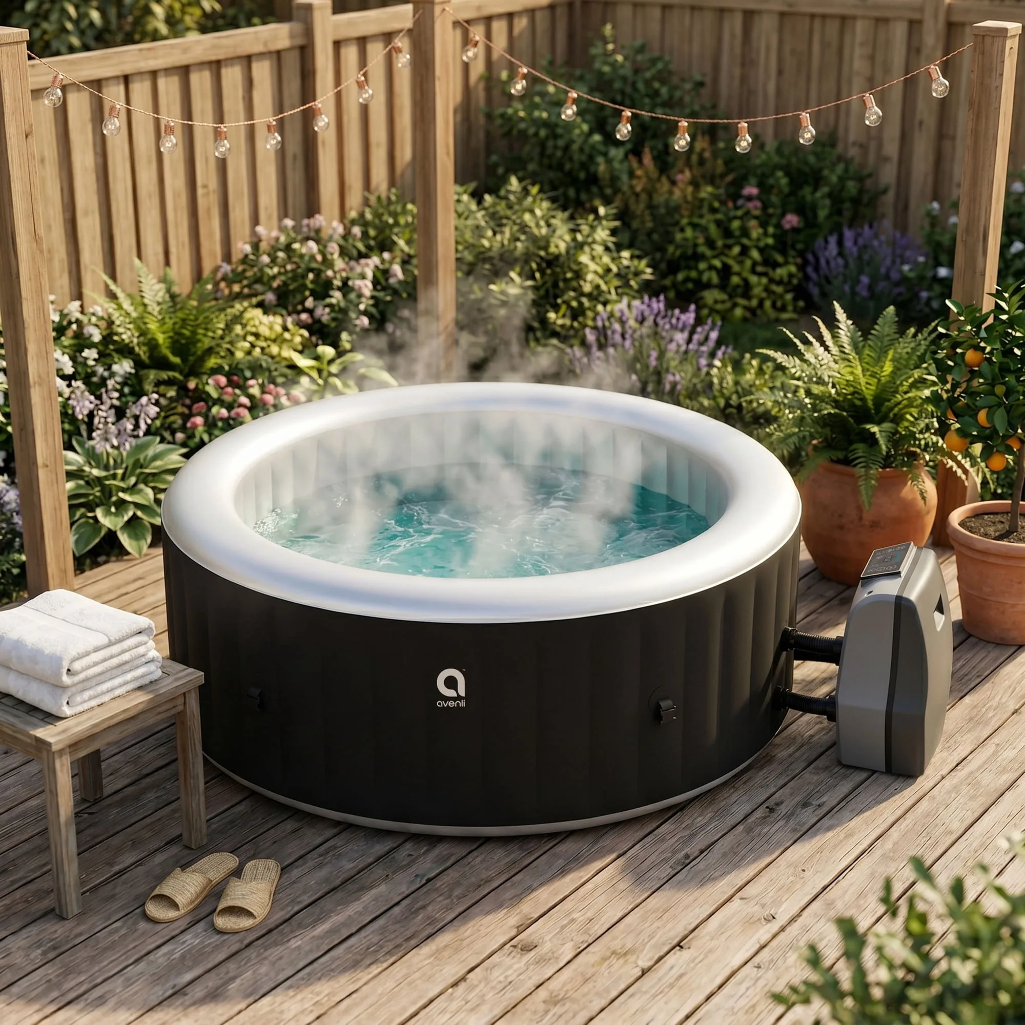 Inflatable Hot Tub Spa + Cover