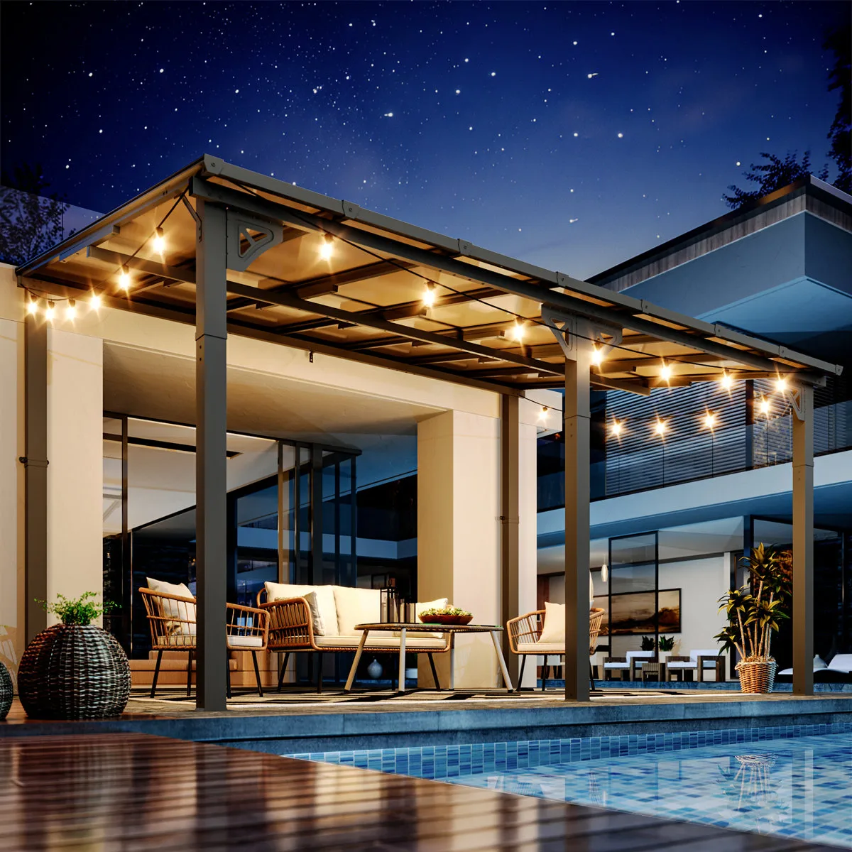Outdoor Metal Pergola