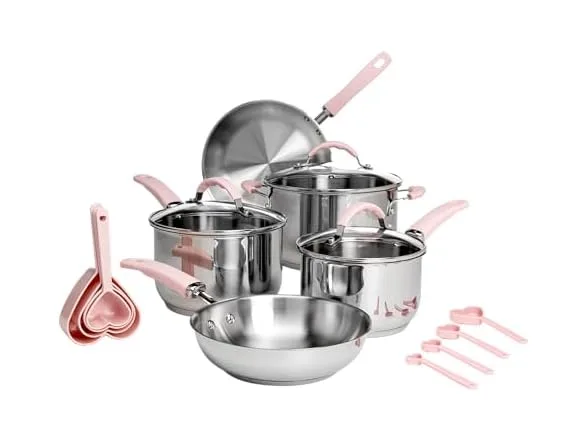 10 Piece Stainless Steel Pots and Pans Set