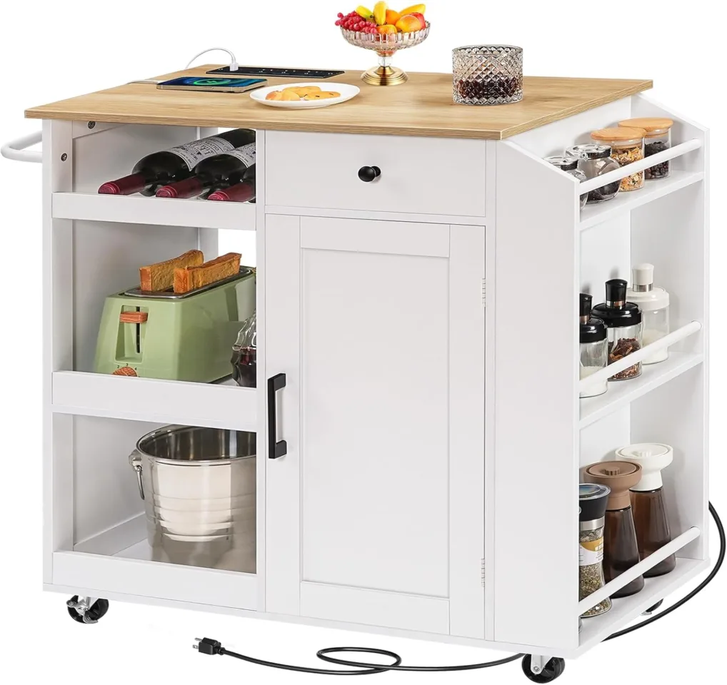 Kitchen Island with Power Outlet