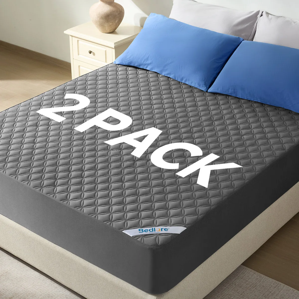 (Pack of 2) Noiseless Waterproof Mattress Protector