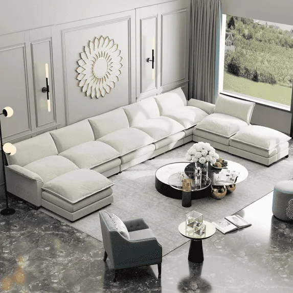 8-Seat Modular Sectional Sofa