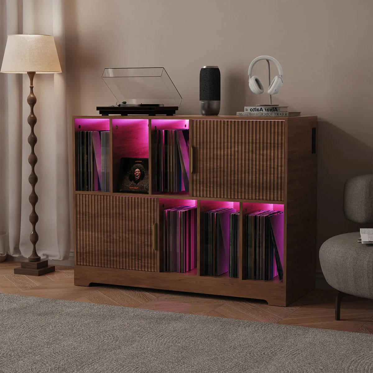 Mid Century Modern Record Player Stand