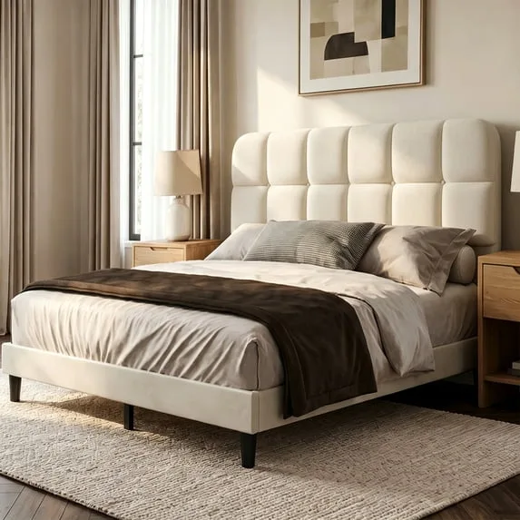 Queen Upholstered Bed Frame