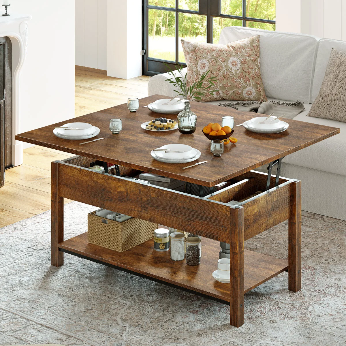 Lift Top Coffee Table with Storage