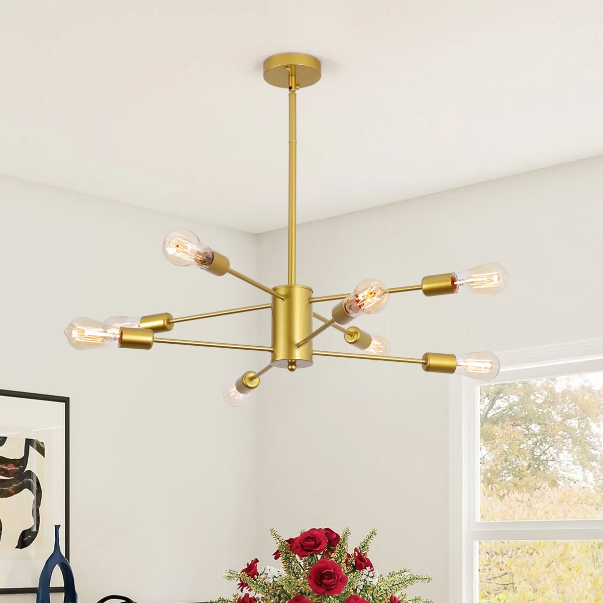 8 – Light Dimmable Sphere Chandelier
