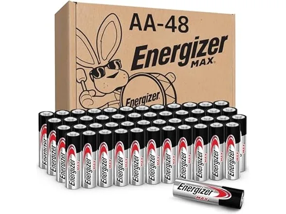 48-pk Energizer MAX AA Alkaline Batteries
