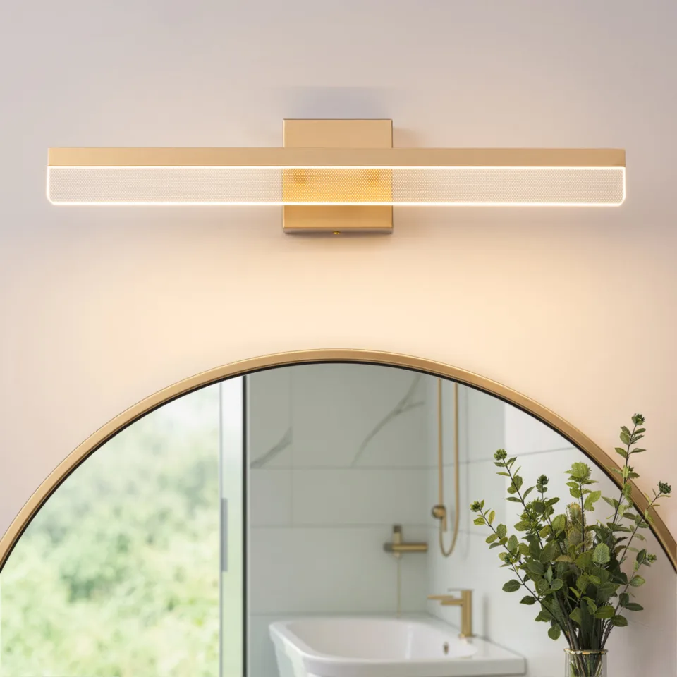 Gold Bath Bar Dimmable LED Vanity Light For Bathroom