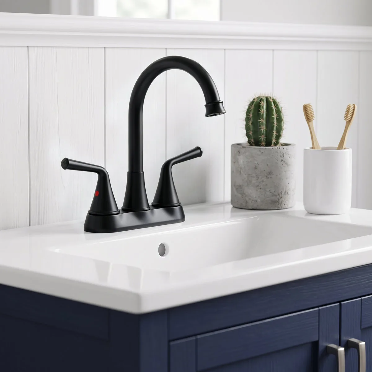dual-handle bathroom sink faucet