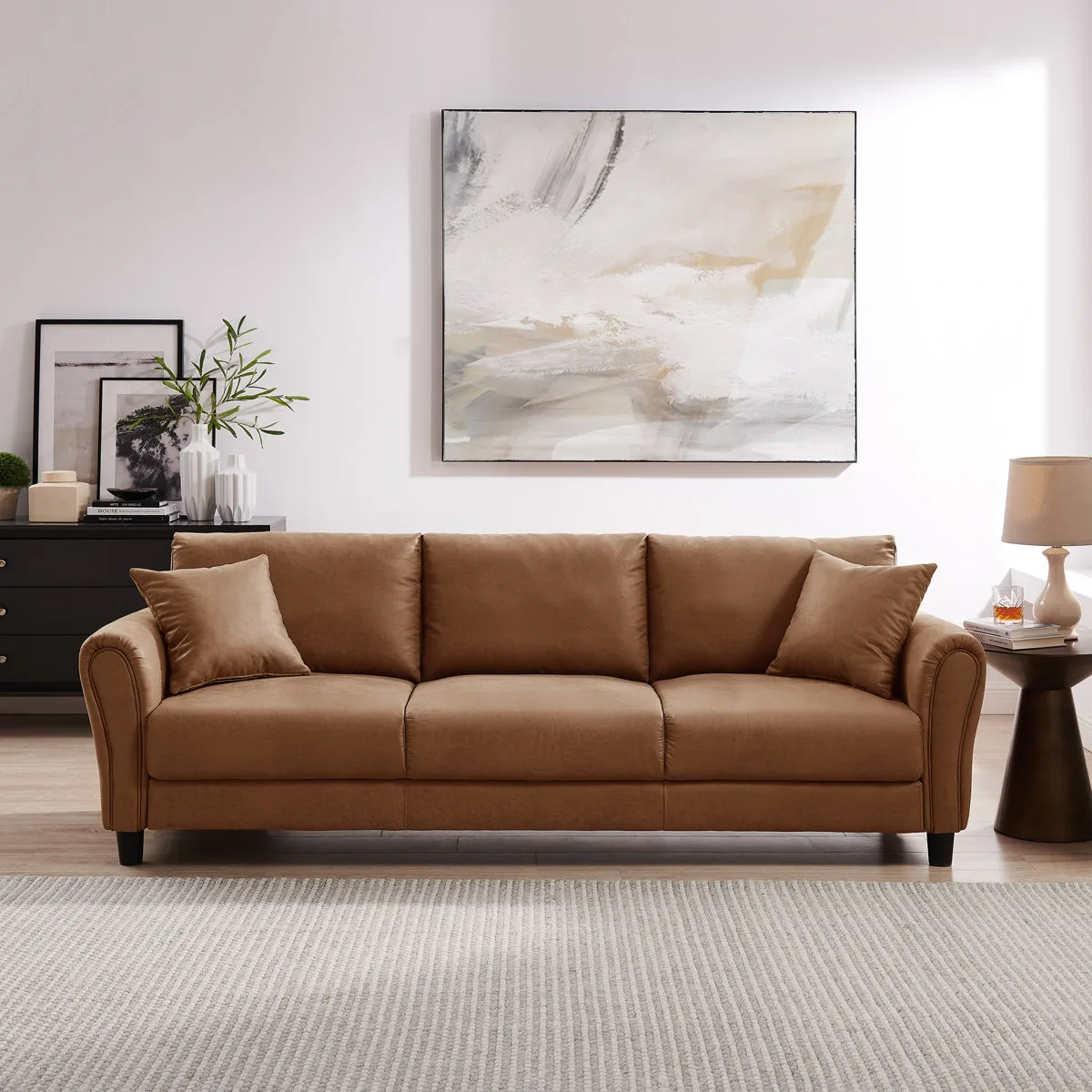 Faux Leather Sofa