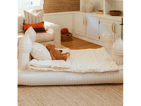 Striped Castle Inflatable Travel Air Bed