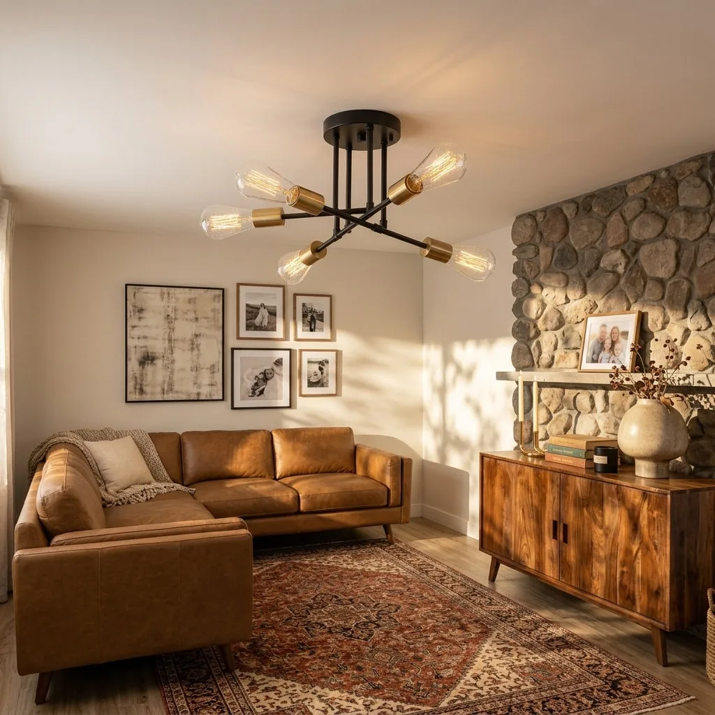 Buy One Get One Free Sputnik Chandelier Semi Flush Mount