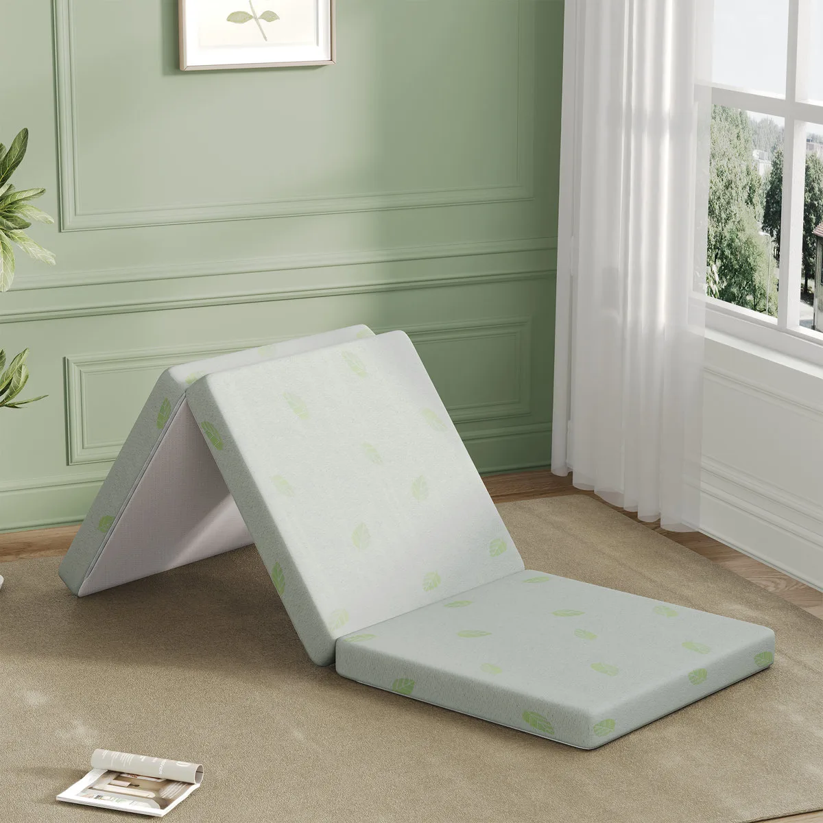 Tri-Fold Memory Foam Futon Mattress