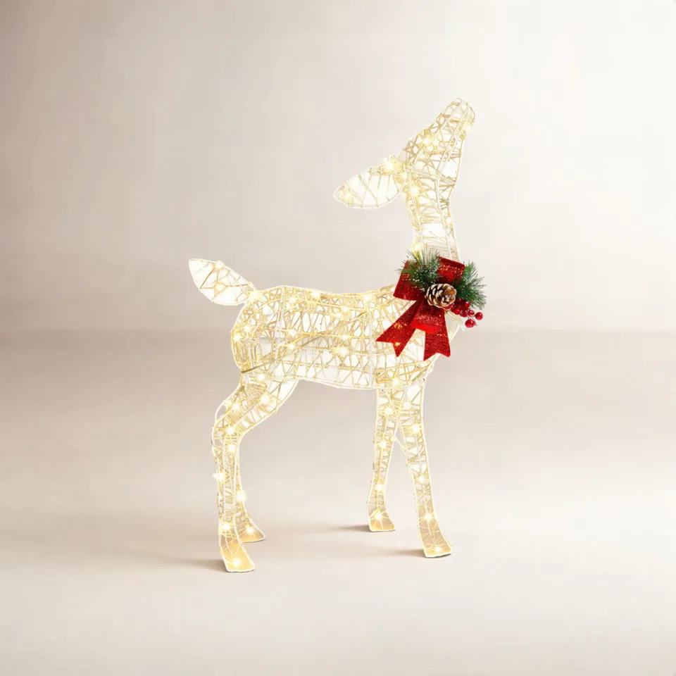 Lighted Christmas Reindeer Lawn Display