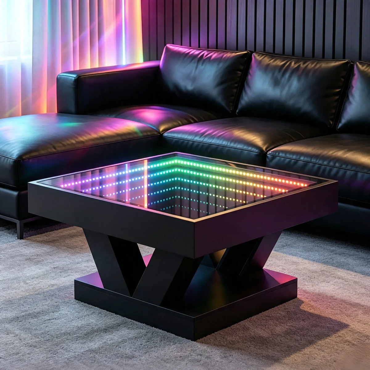 LED Infinity Mirror Coffee Table