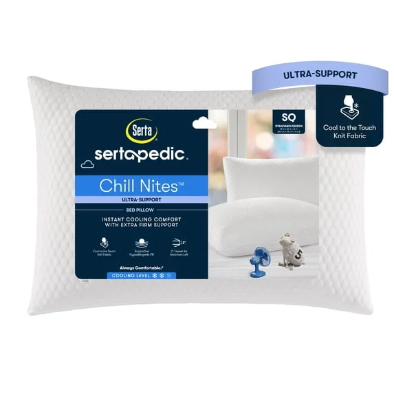 Sertapedic Chill Nites Cooling Ultra-Support Bed Pillow