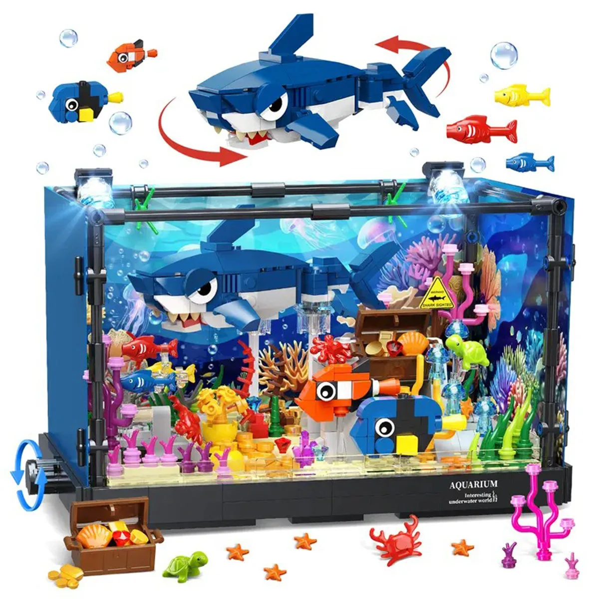 Shark Aquarium Building Set with LED Lights